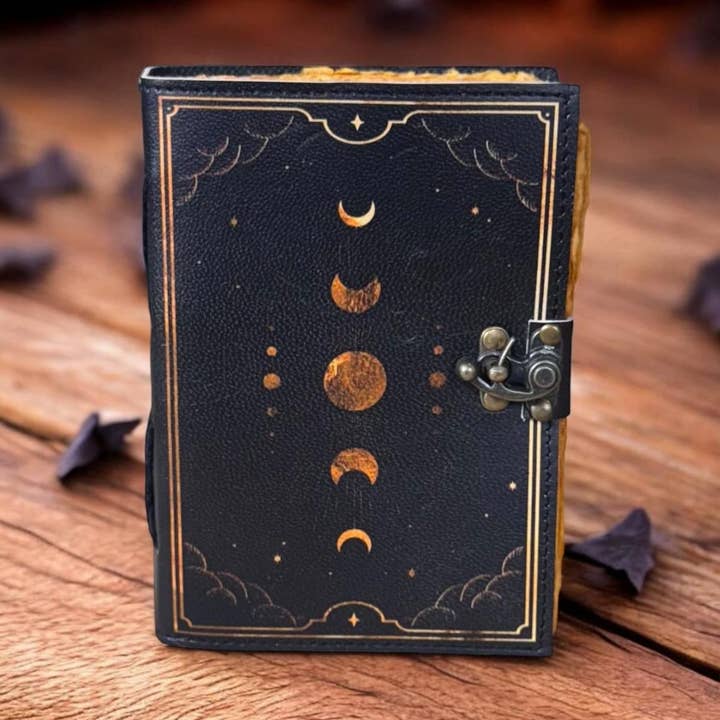MNM HANDICRAFTS - Wholesale Journal/Diary - Grimoire Vintage Moon Phase Handmade leather Journal 0