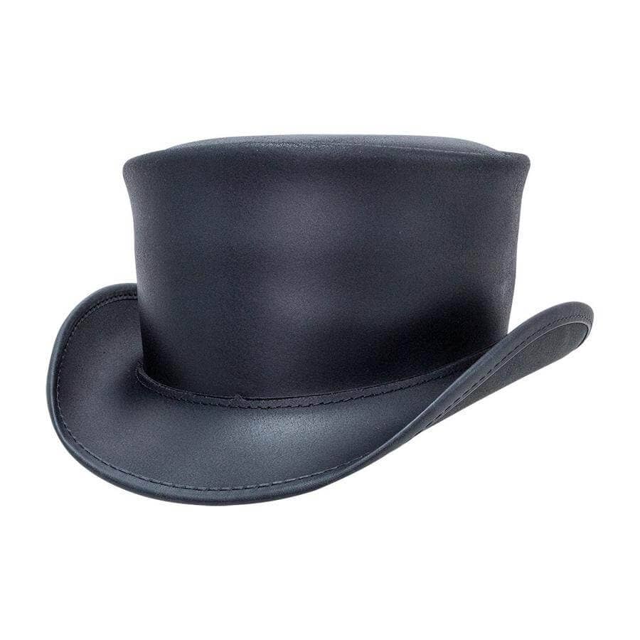 American Hat Makers - Wholesale Fedora - Unisex - Genuine Leather Top Hat - Style Marlow Unbanded0