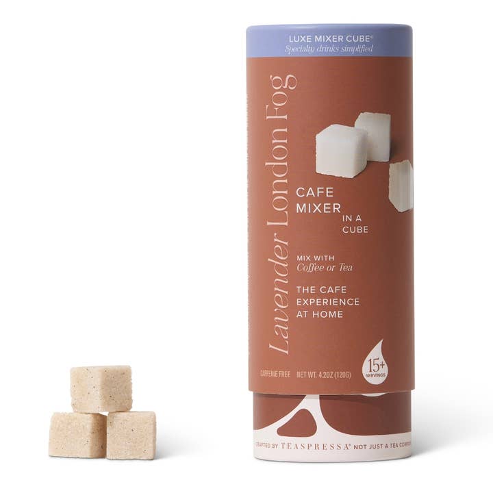 TEASPRESSA | LUXE Mixer Cube - Wholesale Beverage Mix - Lavender London Fog | Tallboy