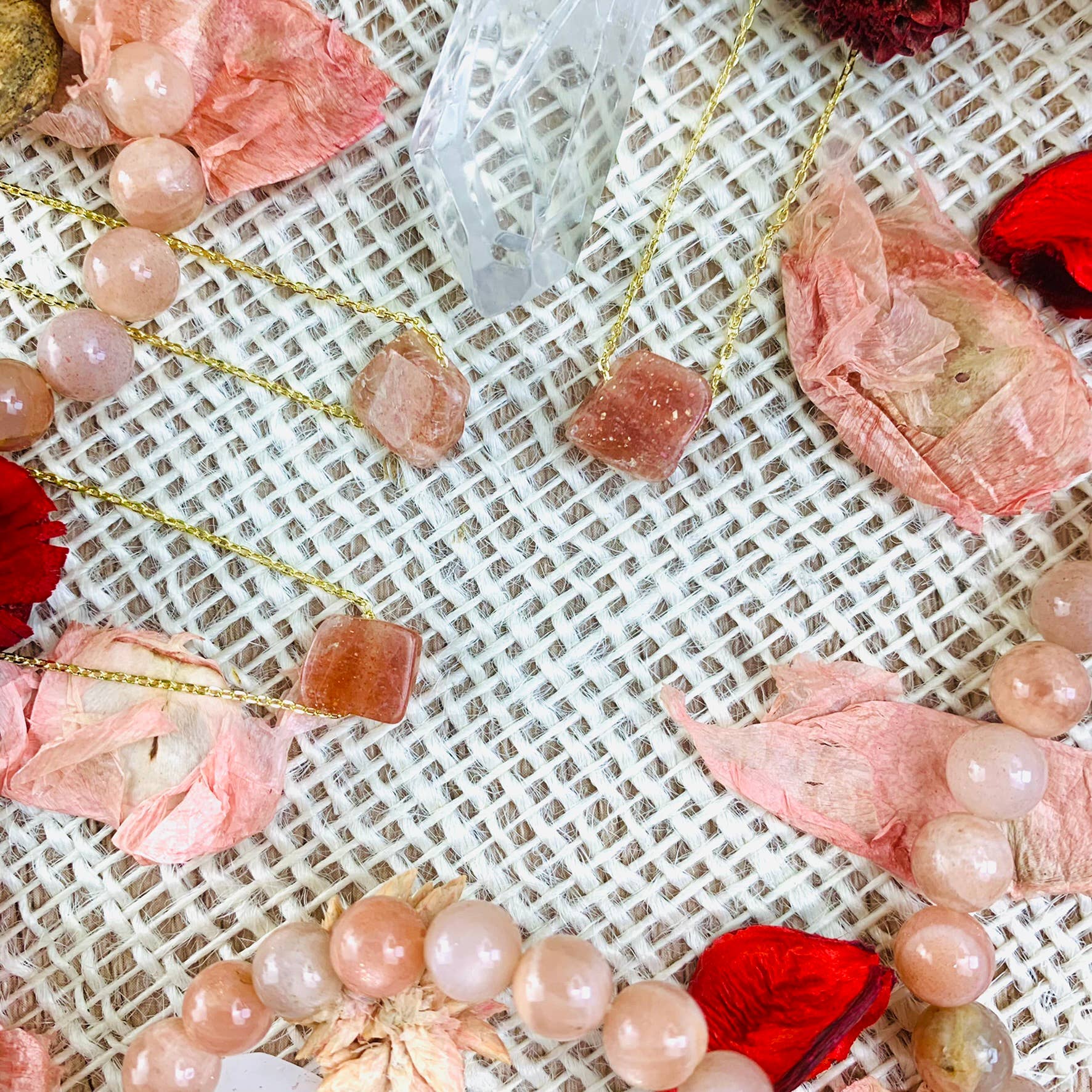 Soul Charms - Wholesale Pendant/Charm Necklace - Dainty Raw Crystal 14K Gold, Silver Birthstone Necklace2