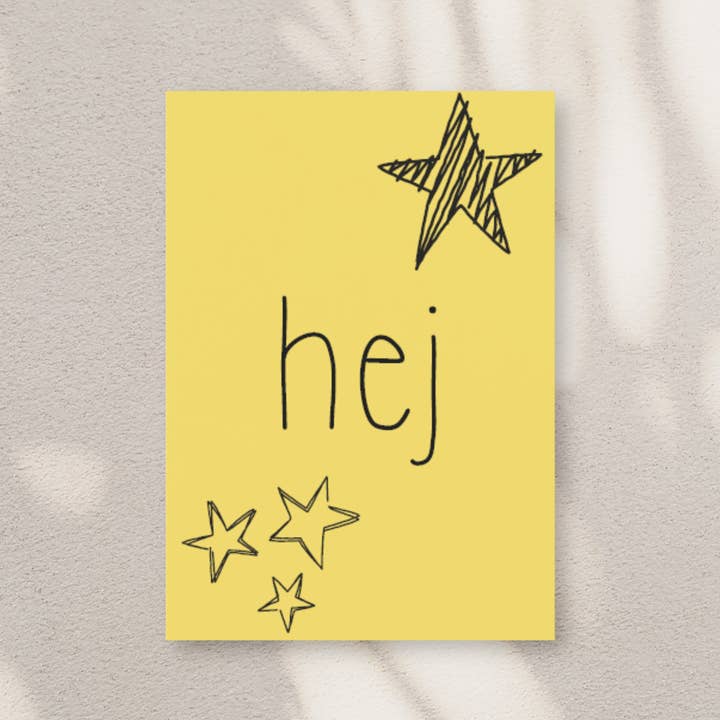 Hallo - Sterne - Karte für den Großhandel von Kortspecialisten