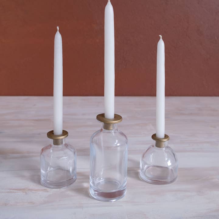 Made Market Co. - Wholesale Candle Holder - Skinny Taper Glass Candle Holder - Small