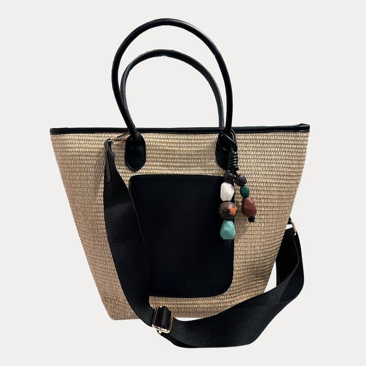Camryn Large Raffia Tote for wholesale by AHDORNED