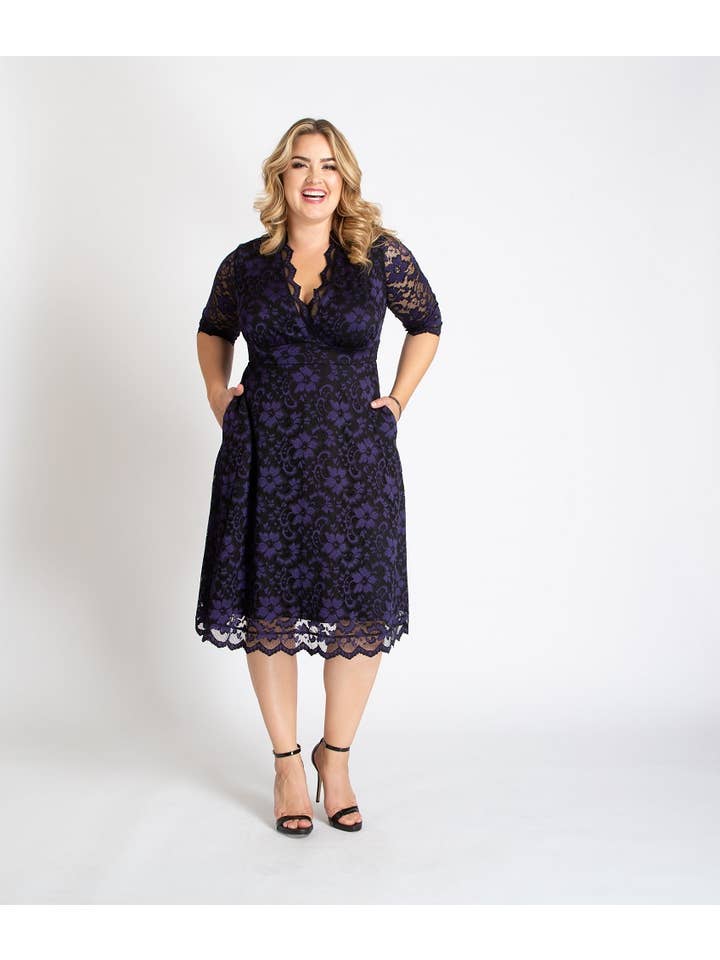 Kiyonna - Wholesale Dress - Women's - Mon Cherie Lace Dress - Plus Size2