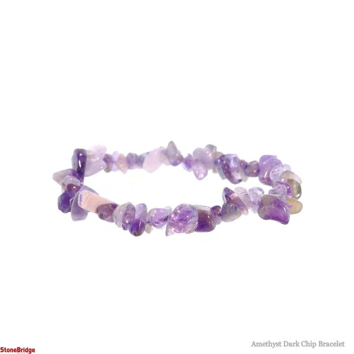 Pulsera Amethyst Dark Chip para venta al por mayor de Stonebridge Imports