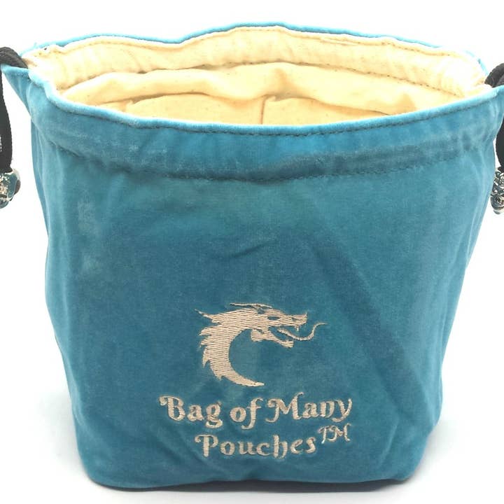 Old School Dice: Bag of Many Pouches Dice Bag - Teal for wholesale by Old School Dice