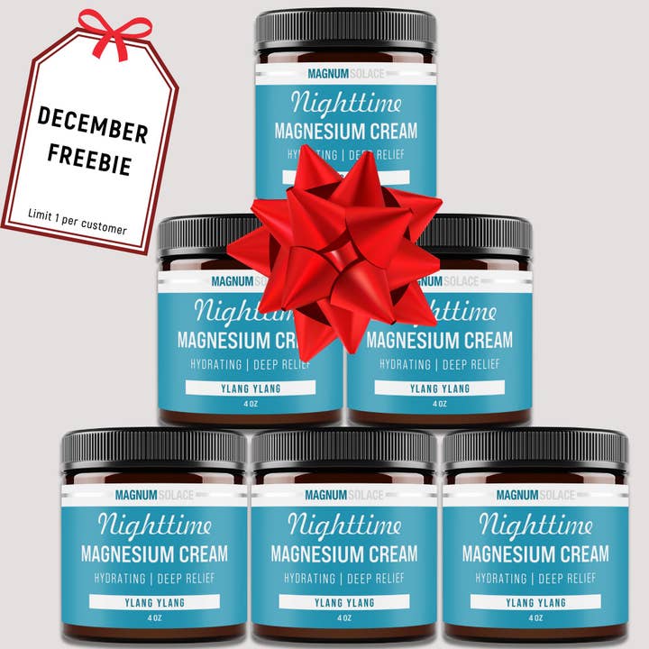 December Freebie- 6 pack Magnesium Cream in Ylang Ylang for wholesale by Magnum Solace