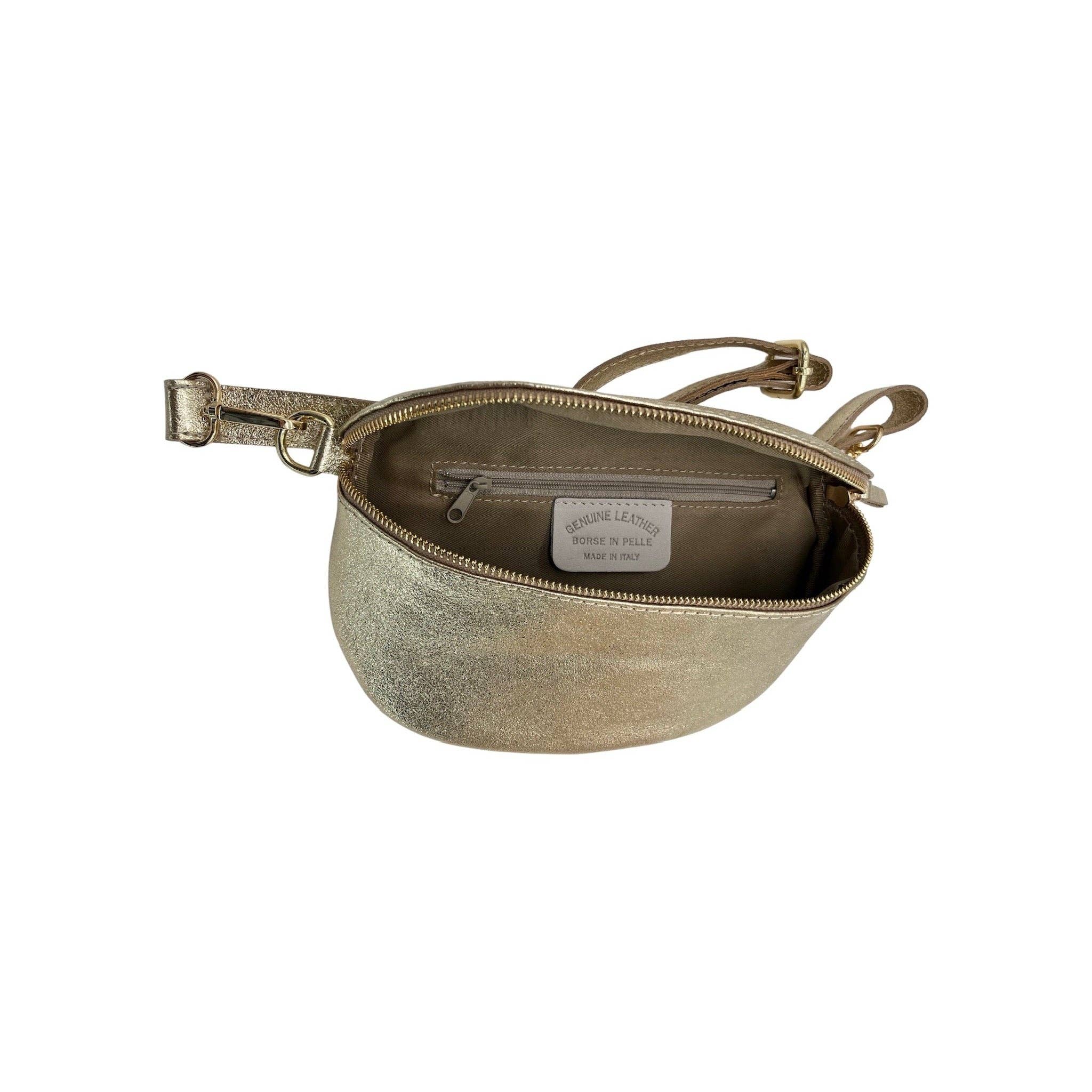 Louisa lee - Wholesale Belt Bag - Women's - LINA IRIDESCENT LEATHER BANANA BAG 25CM7