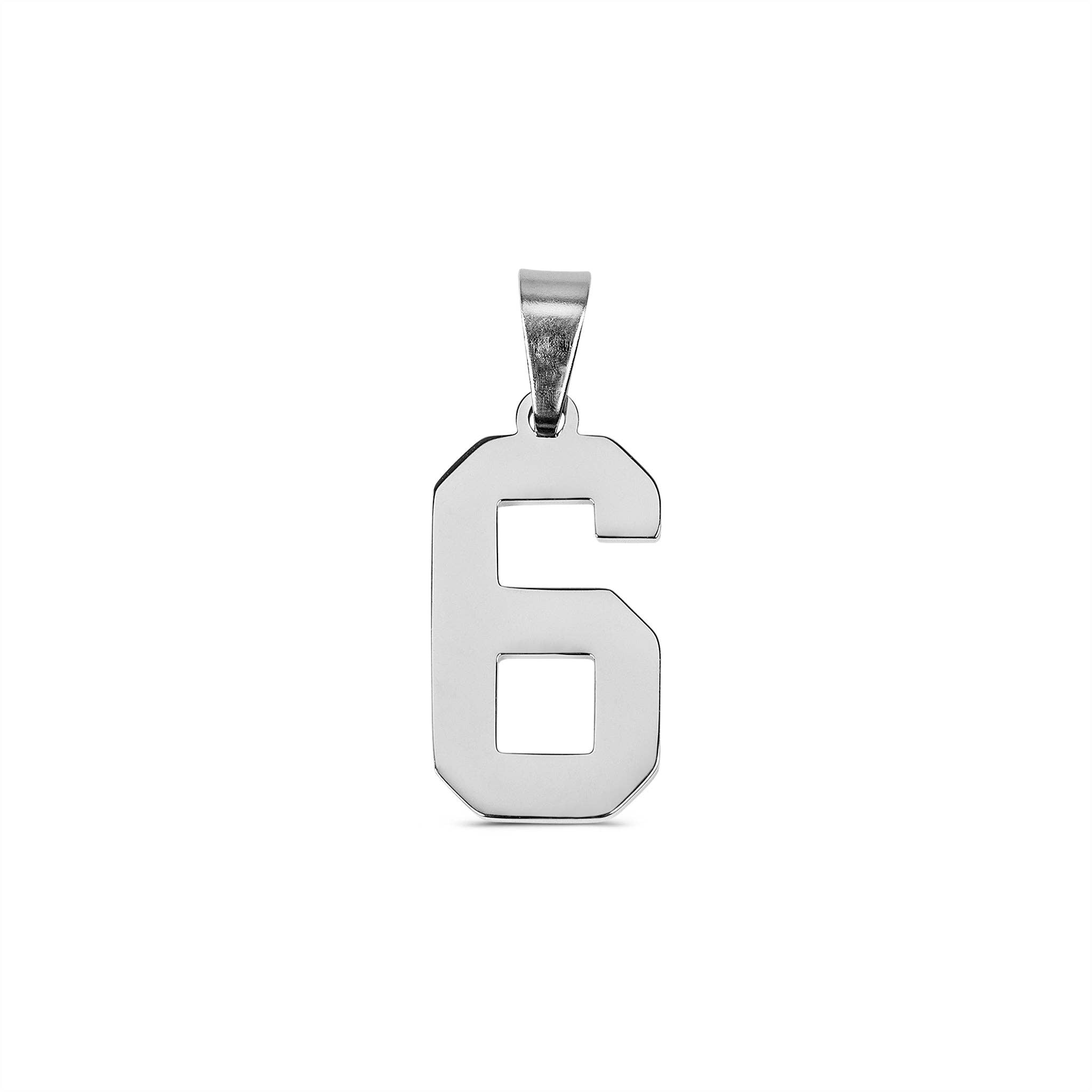 WJW - Wholesale Individual Charm/Pendant - Stainless Steel Sport Number Pendants6