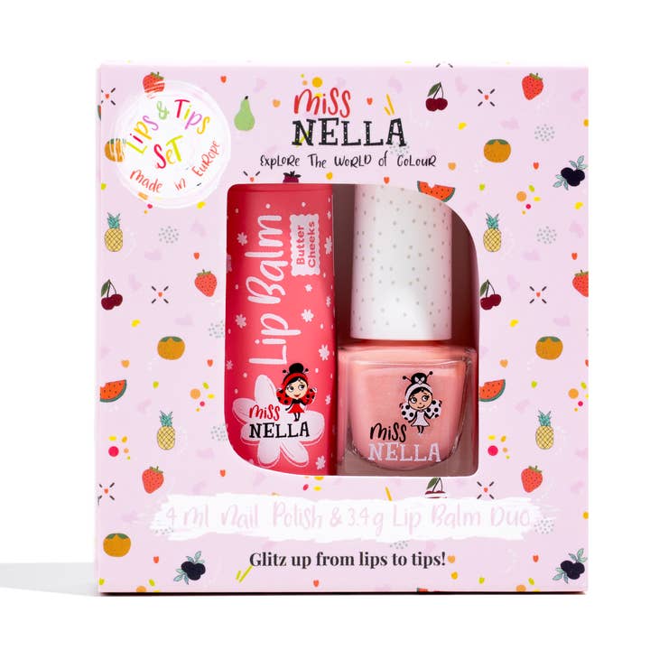 Duo Lèvres & Ongles - Baume à Lèvres Butter Cheeks + Vernis à Ongles Pelable pour la vente par Miss Nella Canada