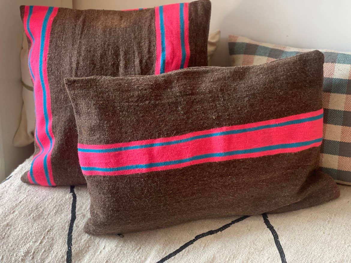 NOMAD BY LIV – Capa de almofada decorativa por atacado – Nomad by LIV - Capas de Almofada Kilim Feitas à Mão, Castanho, rosa9