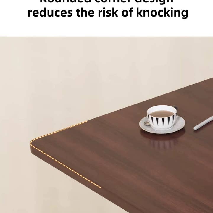 39F Inc. - Wholesale Side Table - Adjustable Overbed Laptop Table with Wheels Walnut Finish14