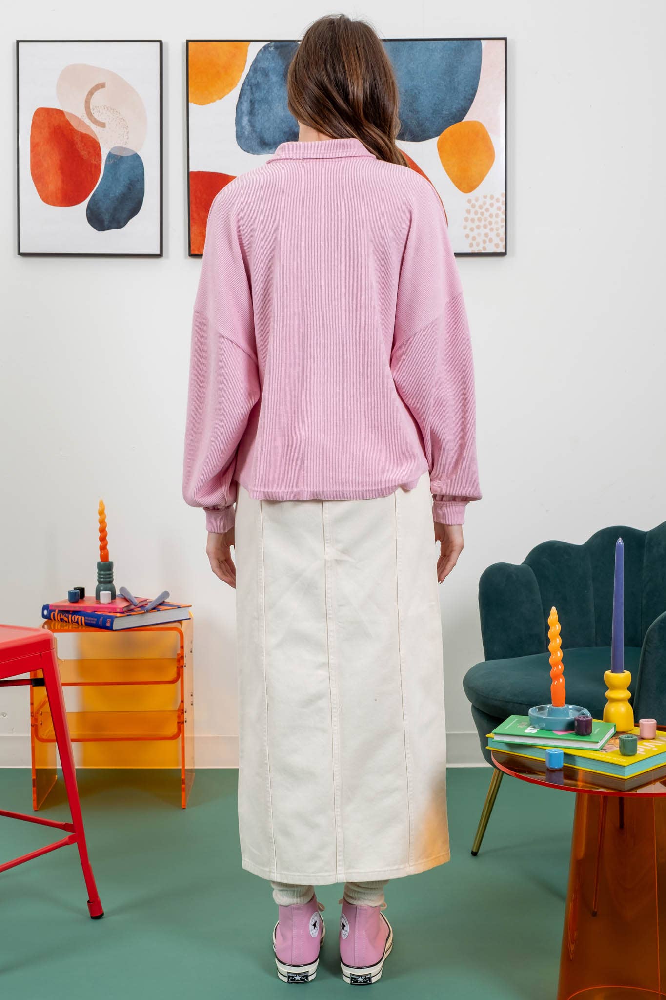 Blu Pepper - Venta al por mayor Jersey corto de punto - Mujer - TOP DE PUNTO CON CUELLO Y BORDES CRUDOS49