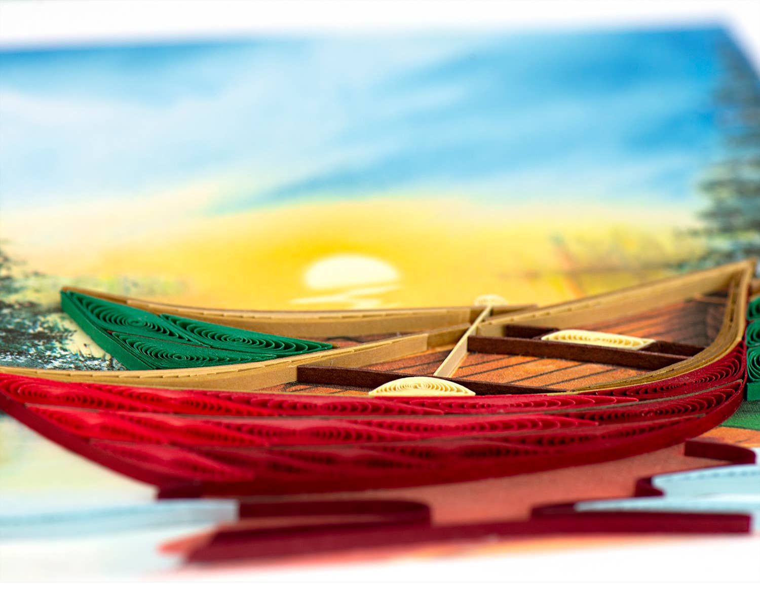 Quilling Card - Wholesale Christmas Card - River Canoes1