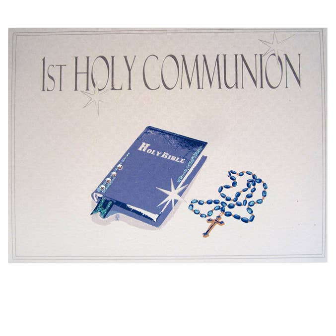 White Cotton Cards - Vente Albums photo - Bible bleue de la 1ère communion - Album photo - Mini (FCB1T)