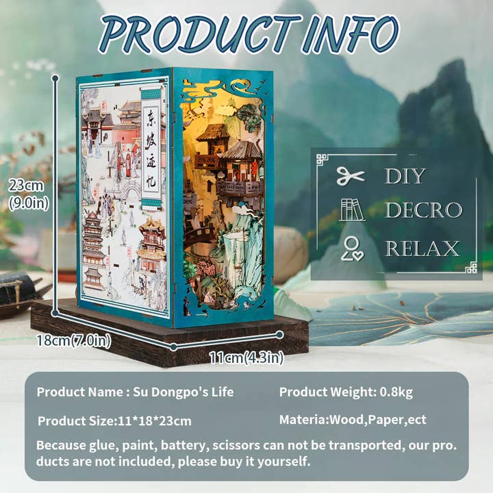 VCL CORP - Wholesale DIY Craft Kit - Su Dongpo's Life - Book Nook CUTEBEE5