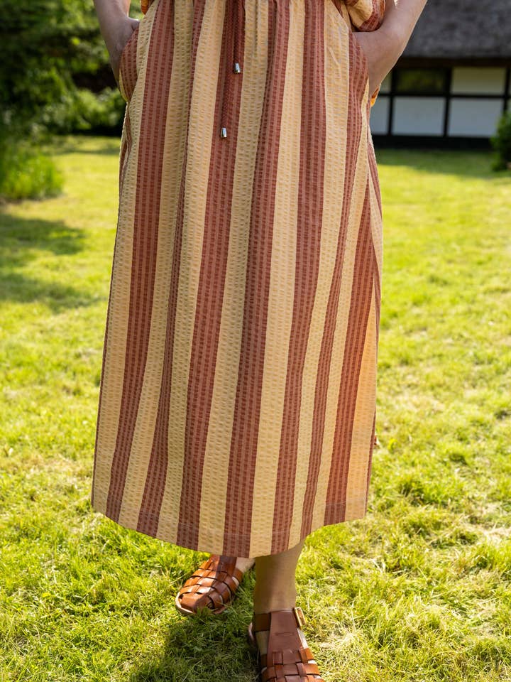 Danespresso Seersucker Skirt Aragon/Nougat for wholesale by Danefae København