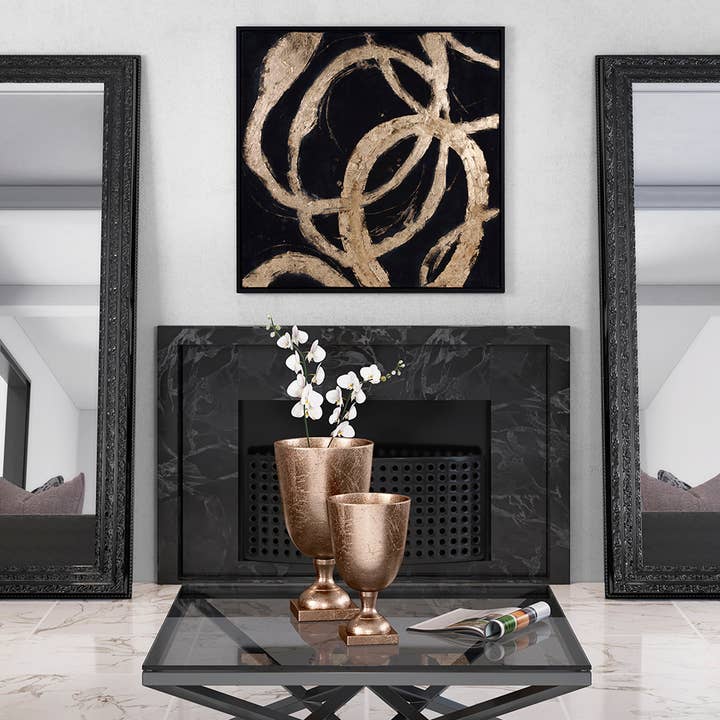 Toile Ballare peinte à la main, œuvre d'art originale, noire pour la vente par Howard Elliott on Faire