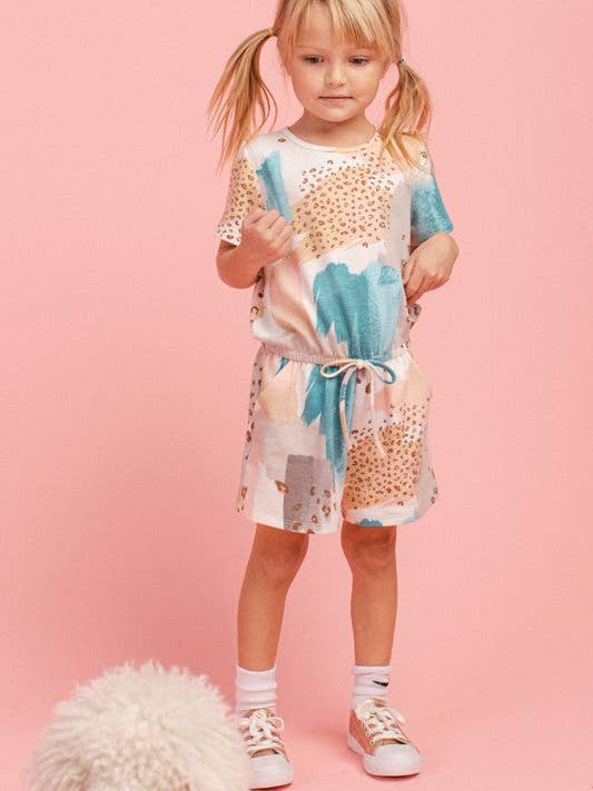 Barboteuse en forme d'animal aquarelle crème pour enfants pour la vente par Promenade