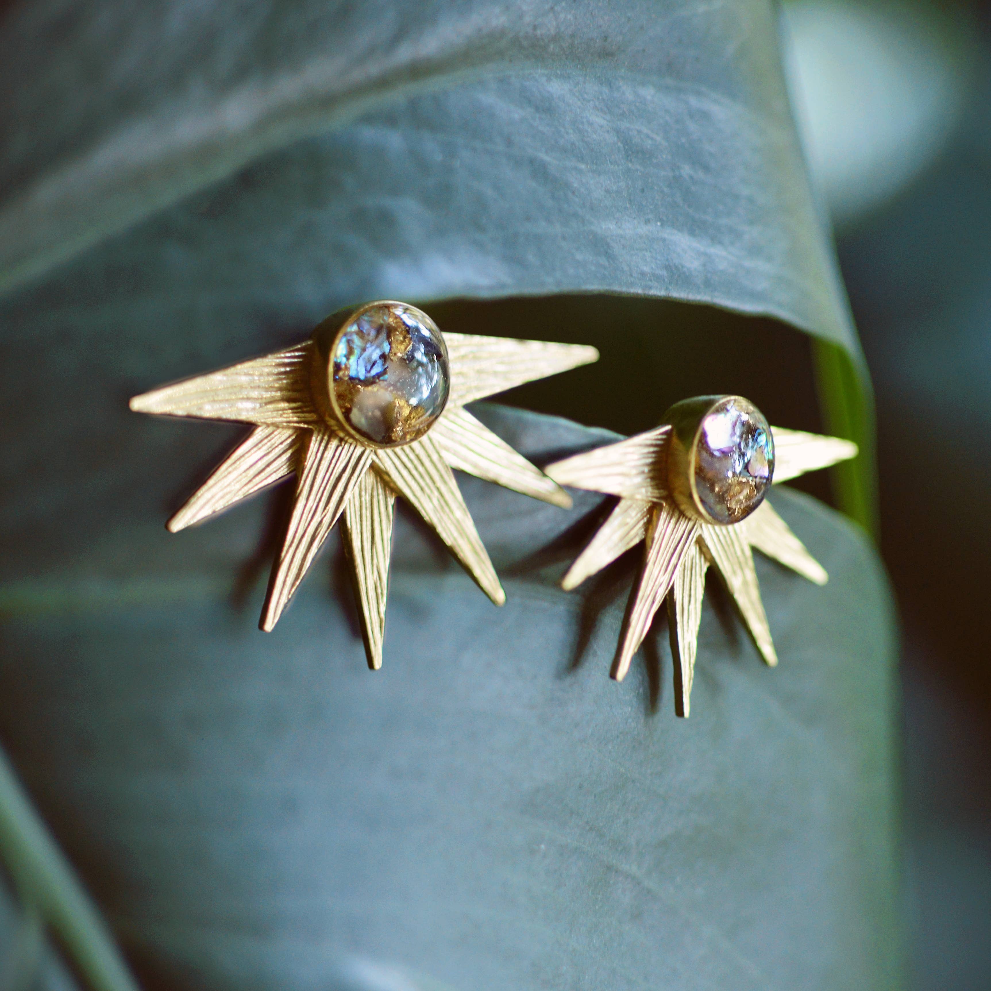 Cameoko - Vendita all'ingrosso Orecchini a bottone - Sunshine - Orecchini con gemma schiacciata