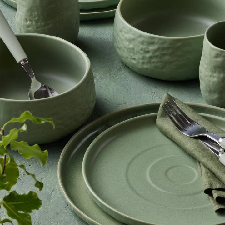 Stone Lain - Wholesale Dinnerware Set - Shosai Stoneware Dinnerware Set - Sage2