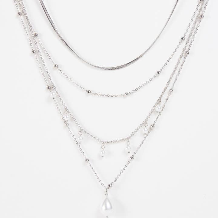 Elsie & Zoey - Wholesale Pendant/Charm Necklace - Layered Necklace Wren Pearl 22" Pendant Chain Necklace6