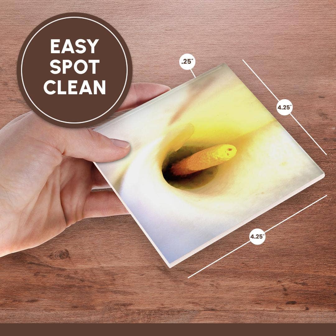 3dRose - Wholesale Onderzetters - 3dRose, Crème Witte Calla Lelie Close-up Abstracte Kunst, Onderzetter6