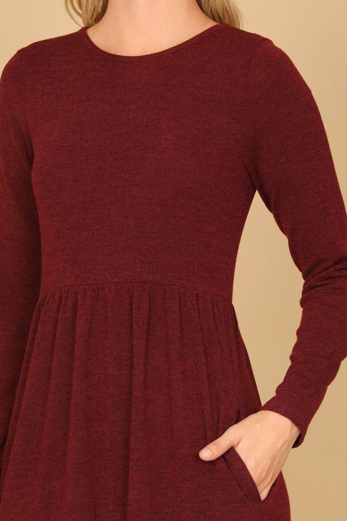 You & Me - Vente Robe – femme - ROBE À PLUSIEURS NIVEAUX EN CHAMBRAY À MANCHES LONGUES ET COL ROND YMD10121V9