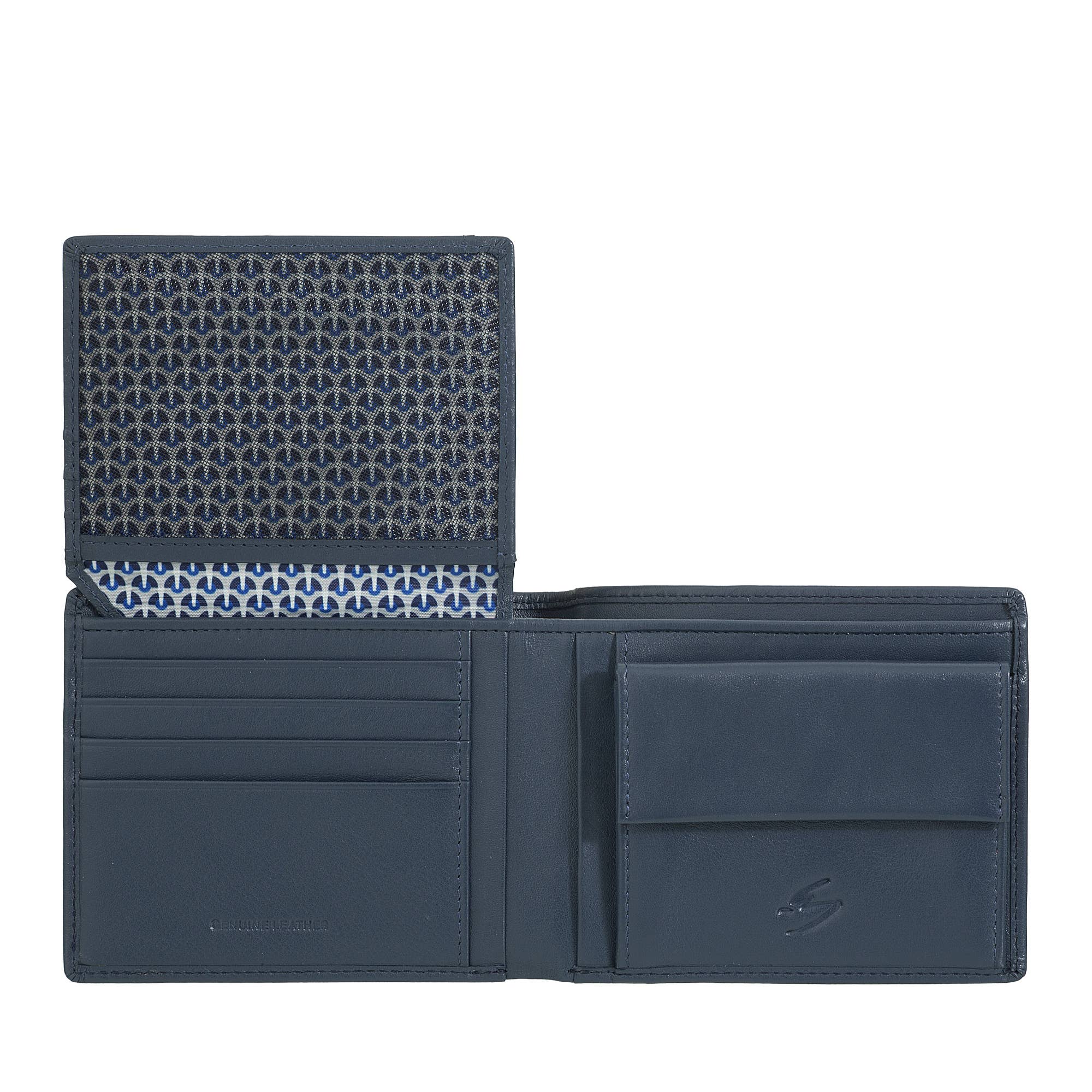 dudu - Vente Portefeuille – homme - Porte-monnaie classique en cuir pour homme Nuvola Pelle Bleu2