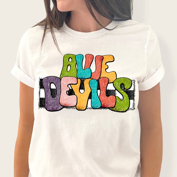 Retro Rainbow Mascots DTF Print for wholesale by Simple Tymes