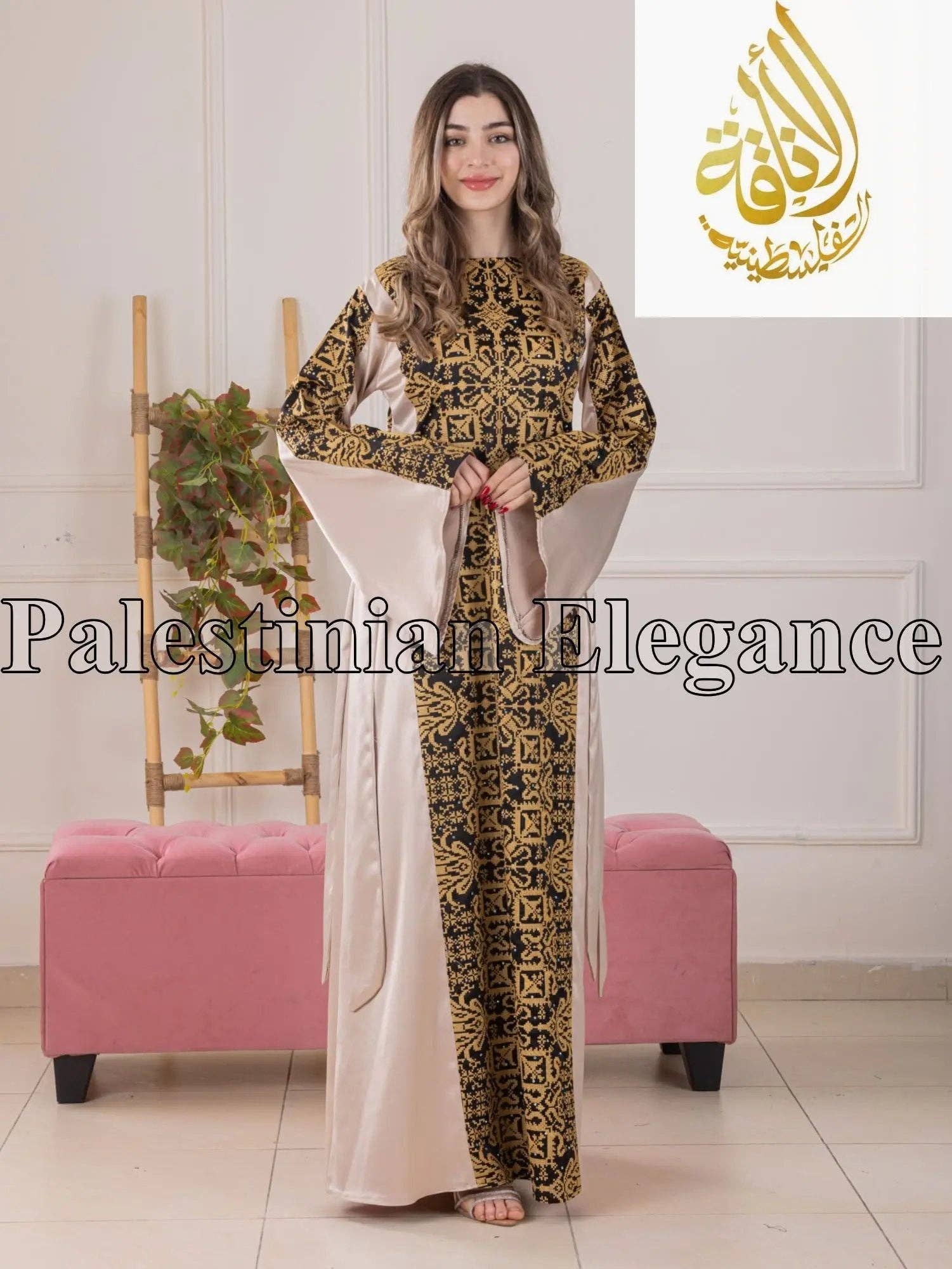 Palestinian Elegance - Wholesale Dress - Women's - Modern Zahra Embroidered Dress | Modest Palestinian Thobe9