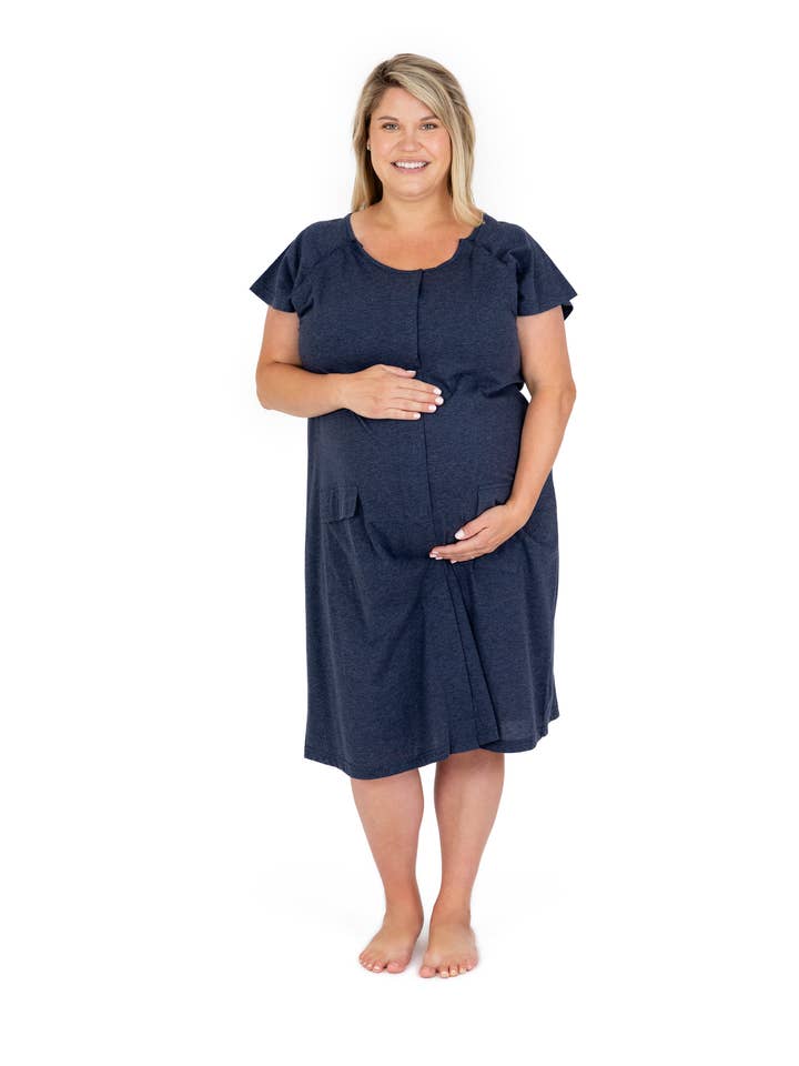 Kindred Bravely - Wholesale Dress - Maternity - 3 In 1 Universal Labor, Delivery & Nursing Gown7