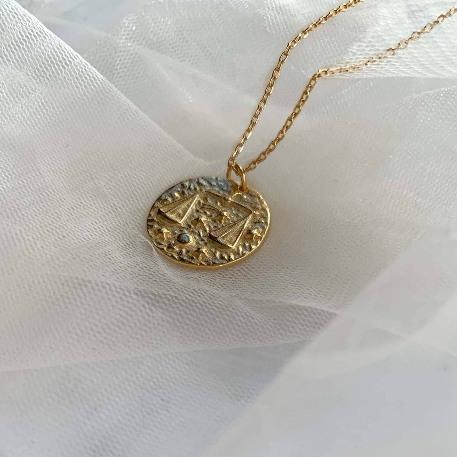 Love Local Jewelry - Wholesale Pendant/charm necklace - Libra Pendant/Charm Necklace in 18K Gold and 925 Silver1