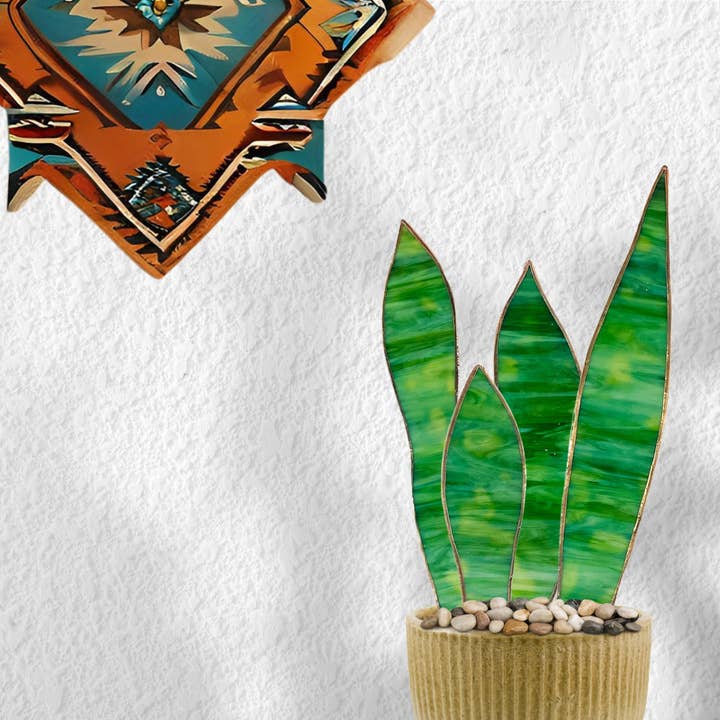 Samara Designs Studio - Wholesale Artificial Plant - Stained Glass Snake Plant