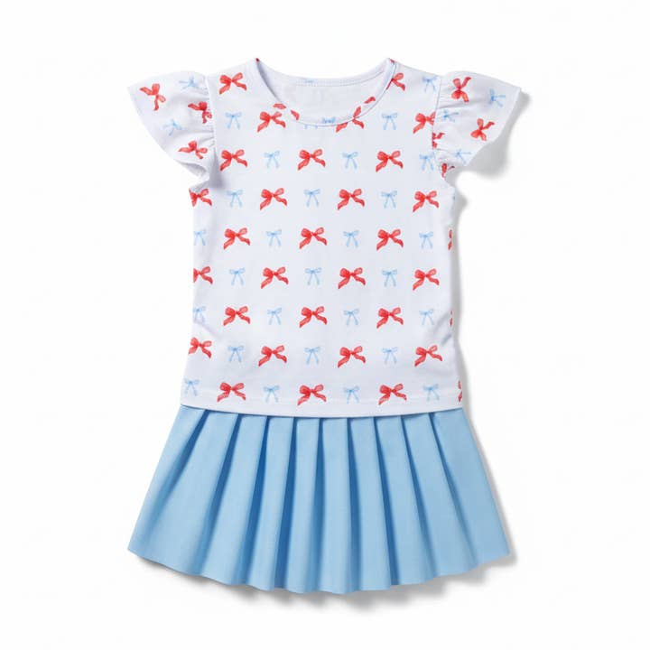Ruffled Sleeve Chant & Cheer Set | 4th of July | Gameday for wholesale by ntrl co.