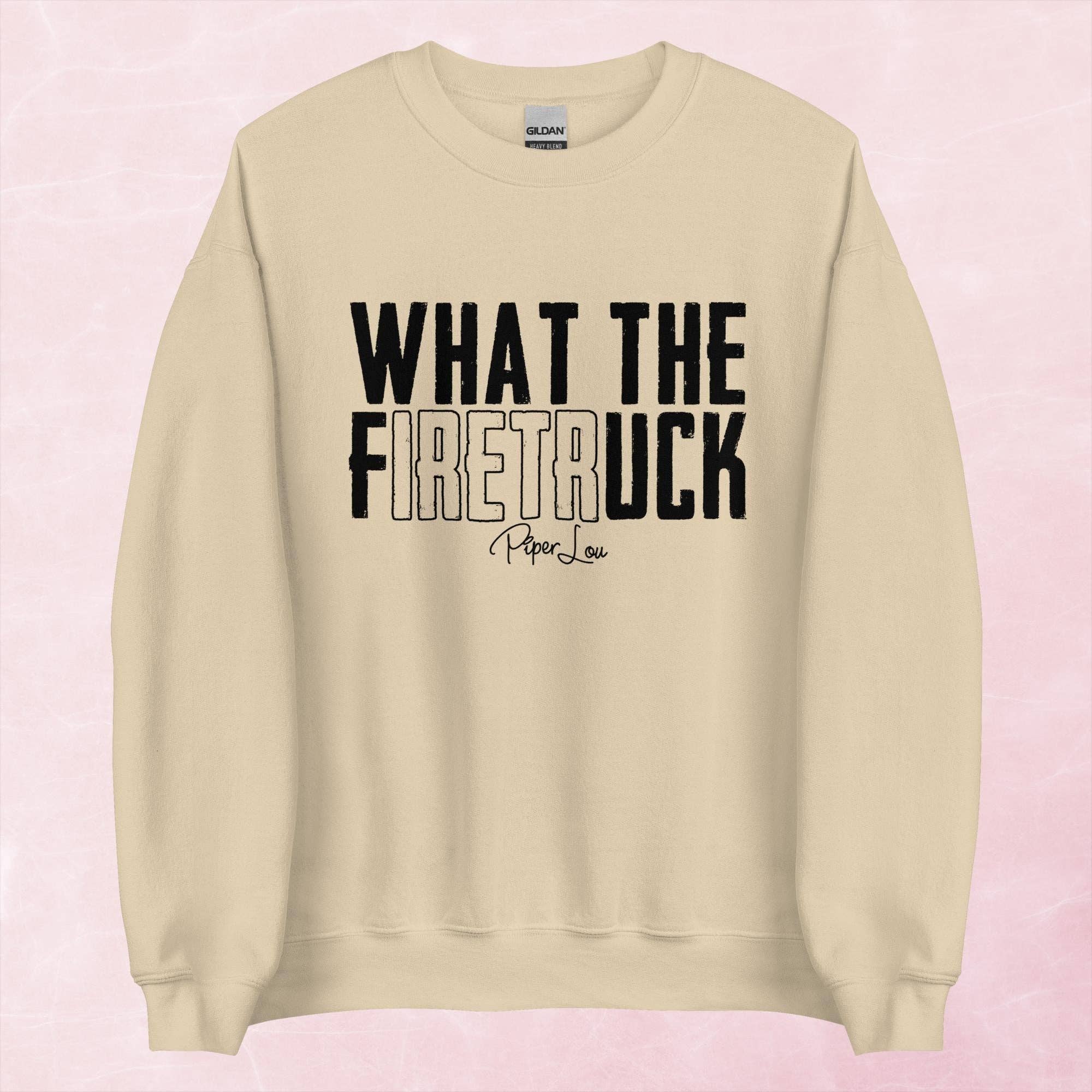 Piper Lou Collection - Wholesale Graphic Sweatshirt - Women's - What The Firetruck Graphic Crewneck Sweatshirt3