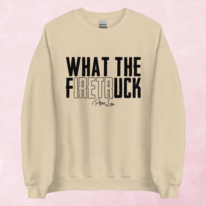 Piper Lou Collection - Wholesale Graphic Sweatshirt - Women's - What The Firetruck Graphic Crewneck Sweatshirt3