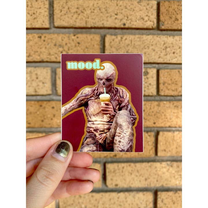 JasmineTreeDesign – wholesale Sticker – Vecna Drinking Coffee Sticker, Stranger Things Sticker