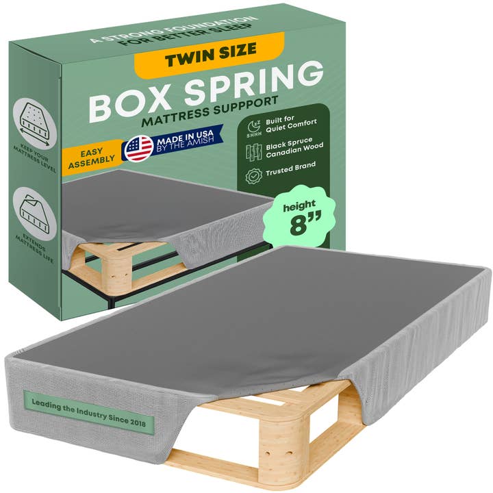 8" Box Spring/Foundation Easy Simple Assembly, Black for wholesale on Faire