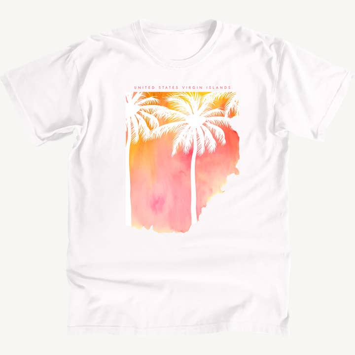 Akvarelpalmer Premium T-shirt for engroshandel hos Salt Water Colours