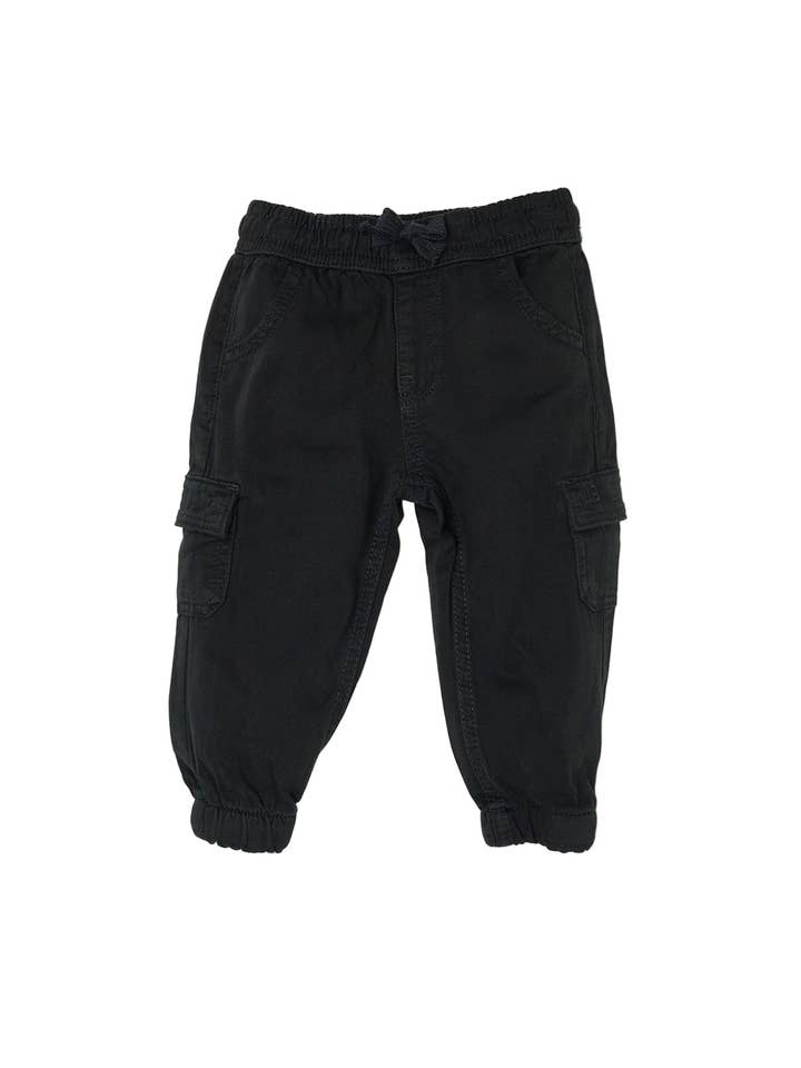 Jogger Cargo en Sergé de Coton - Noir pour la vente par Little Bipsy