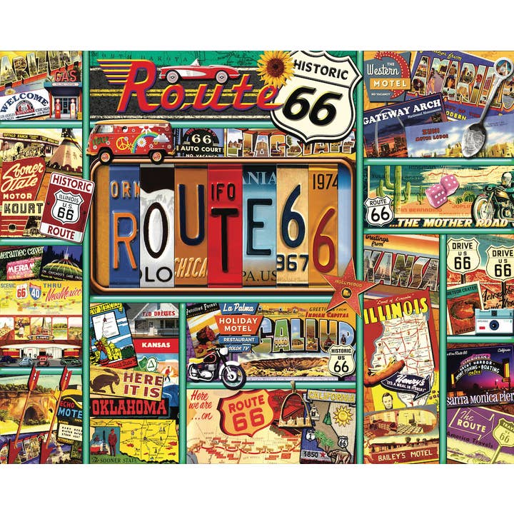 Hart Puzzles – Großhandel Puzzle - Erwachsene – Das Route-66-Puzzle von Kate Ward Thacker