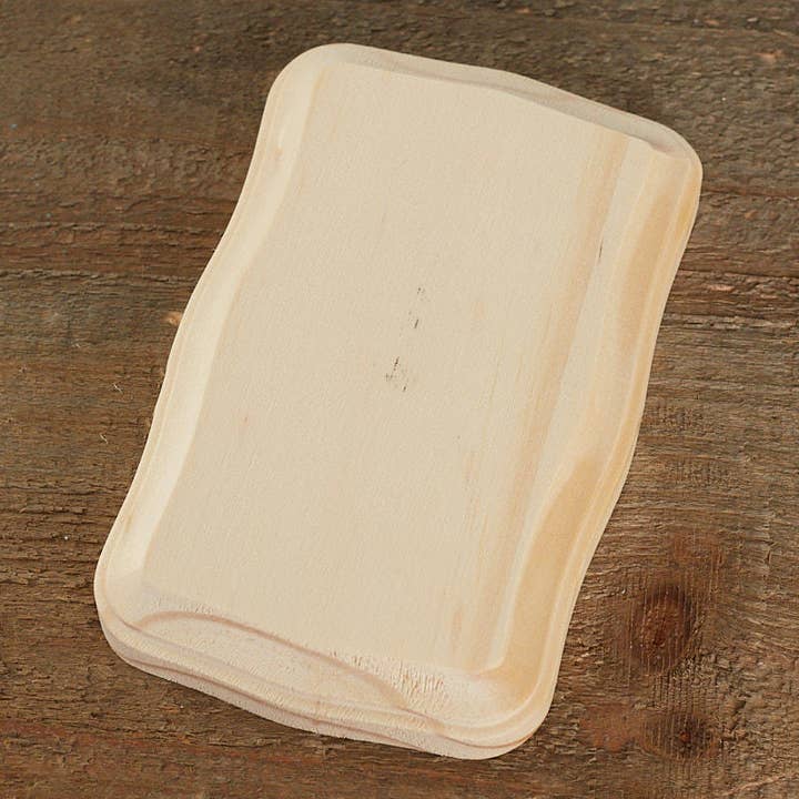 5-1/4" x 3-1/4" x 3/4" Unfinished Wood Beveled Edge Plaque for wholesale by Factory Direct Craft