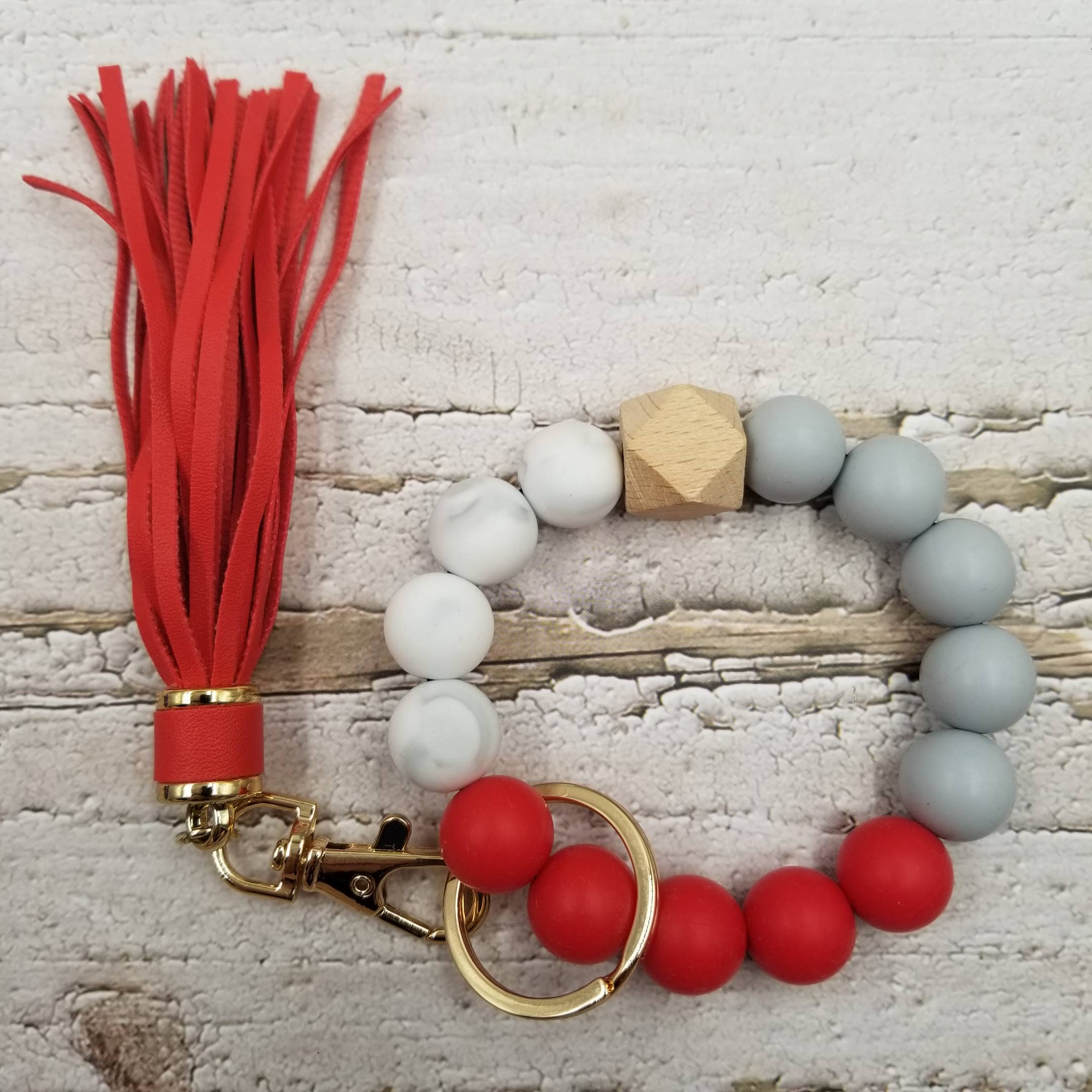 Treasure Wholesale - Wholesale Keychain - Women's - Handmade Silicone Bead Bangle Keychain6