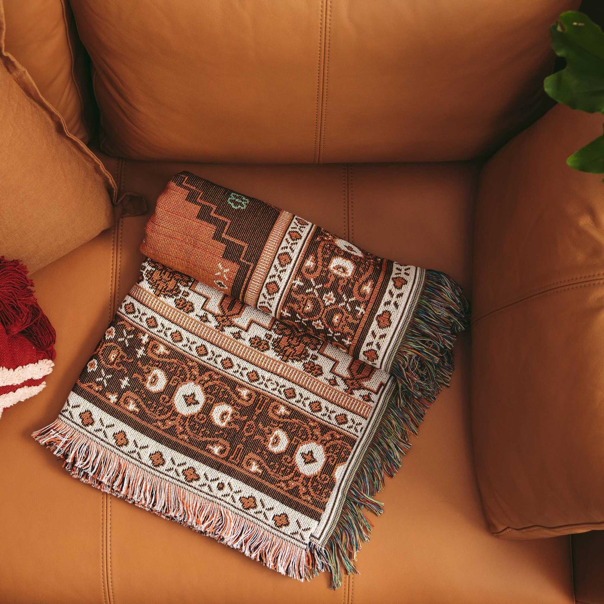 HENDEER – wholesale Picknickfilt – 'Norwegian Wood' Vävd picknick/kasta15