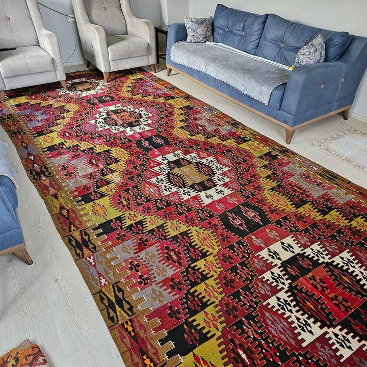 MesopotamiaRugs – wholesale Matta – 200x494 cm Stor kelimmatta