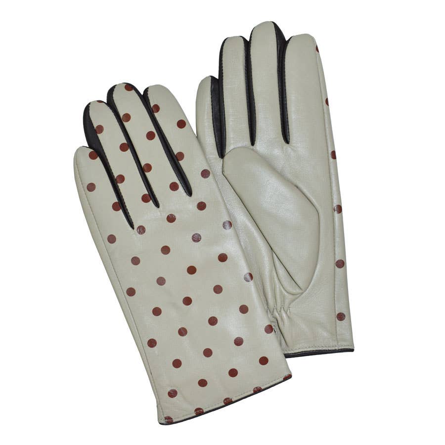 Dupatta Designs - Wholesale Gloves - Women's - Nyla Dotted Leather Driving Gloves O/S MED5