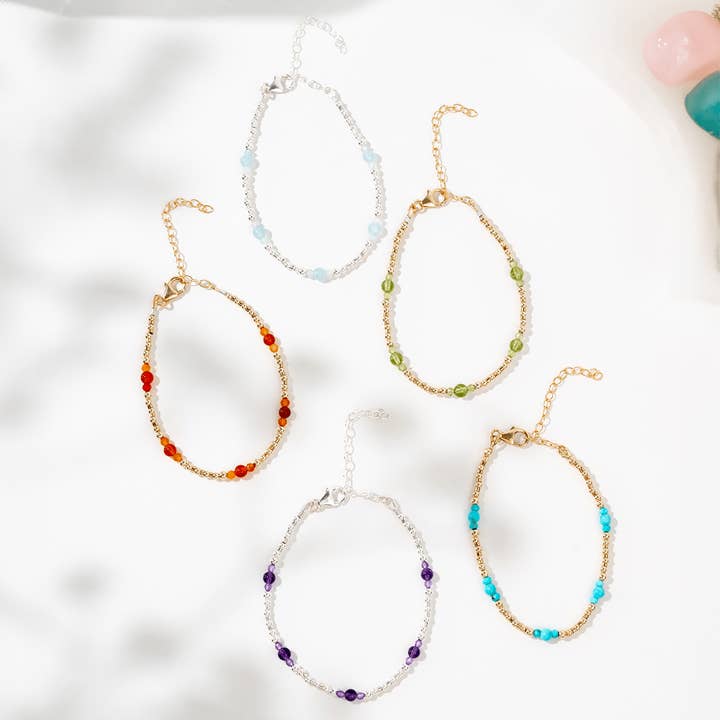 Luna Tide - Wholesale Beaded bracelet - Custom Bohemian Crystal Precious Metal Beaded Bracelet7