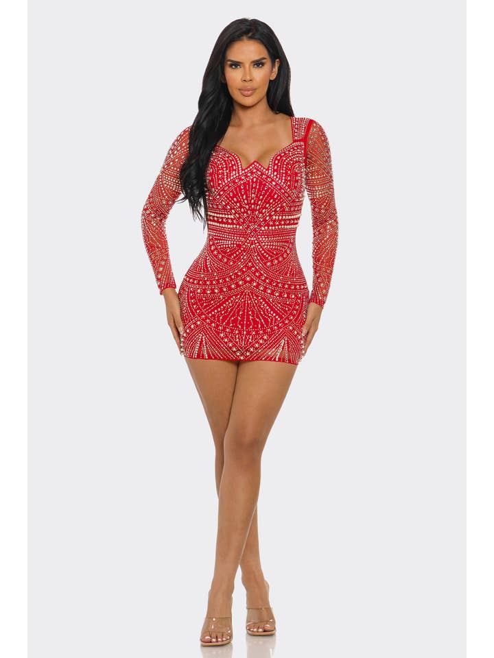 BANJUL - Wholesale Dress - Women's - BCCDS72256 & WIDE-STRAP RHINESTONE MINI DRESS6