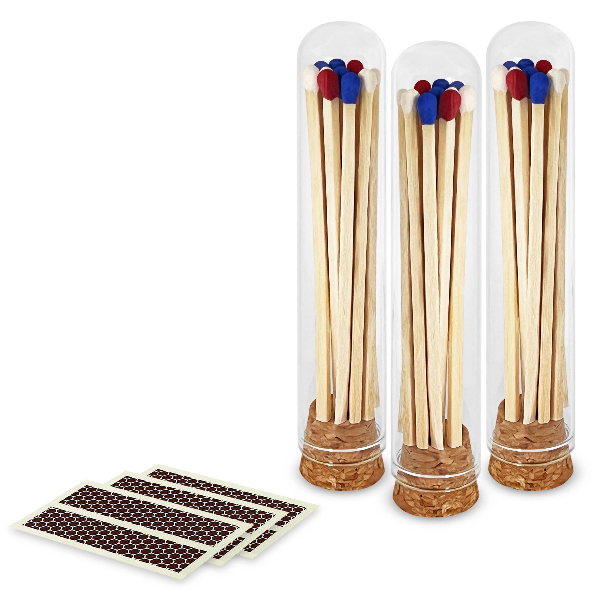 Patriotic Red, White & Blue Matches, Size & Holder of Choice for wholesale on Faire3